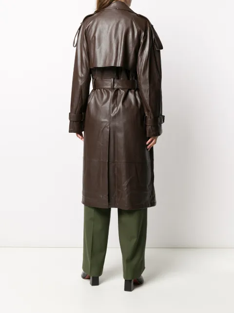 low classic leather trench