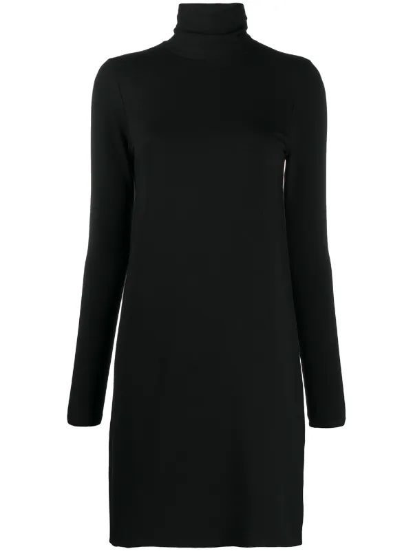 roll neck mini dress