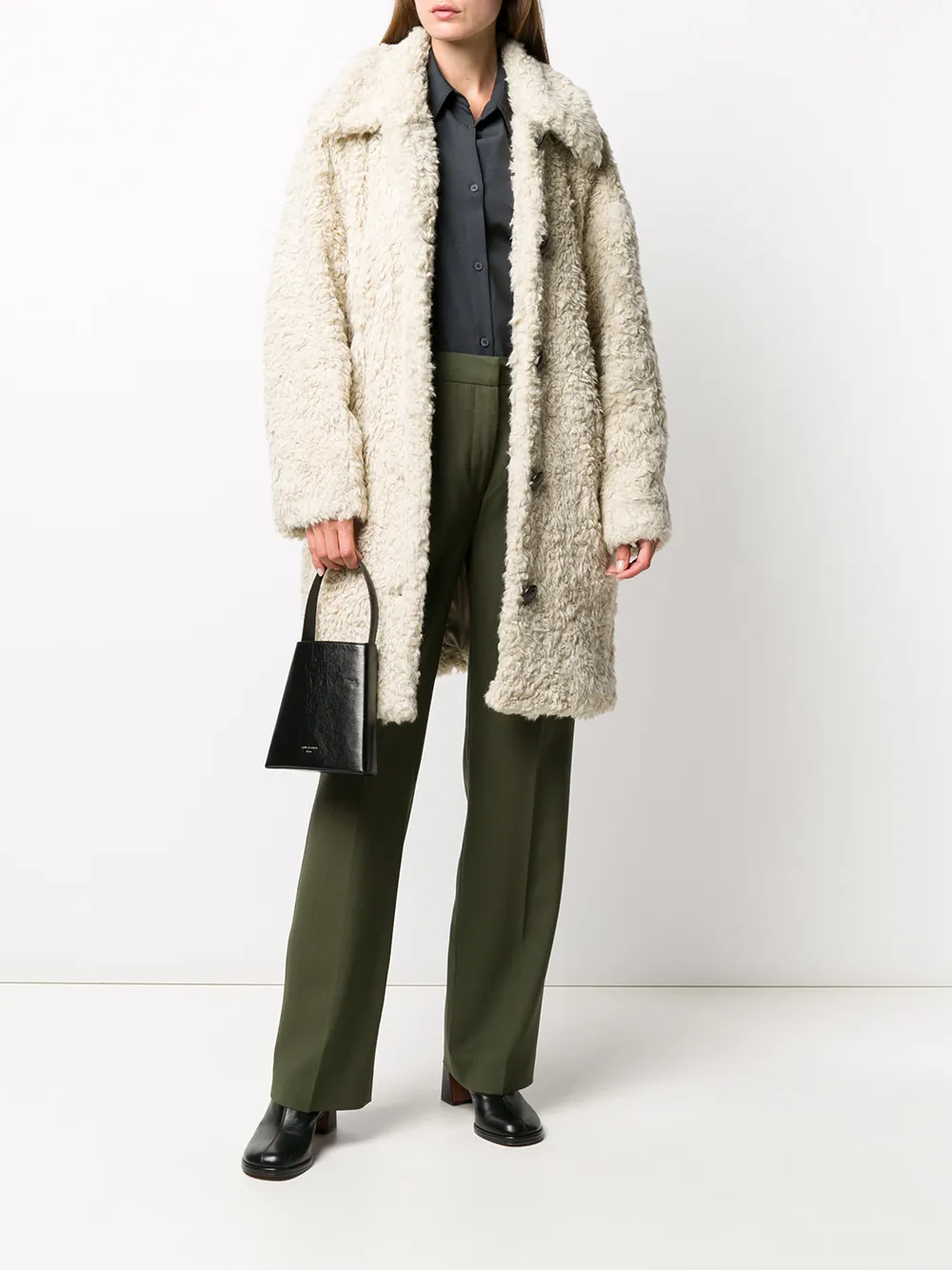 фото Low classic faux shearling coat