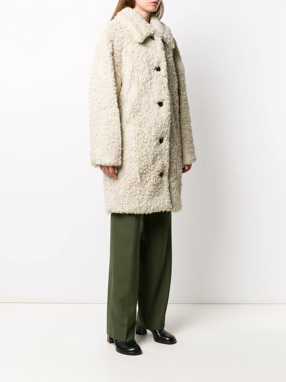 фото Low classic faux shearling coat