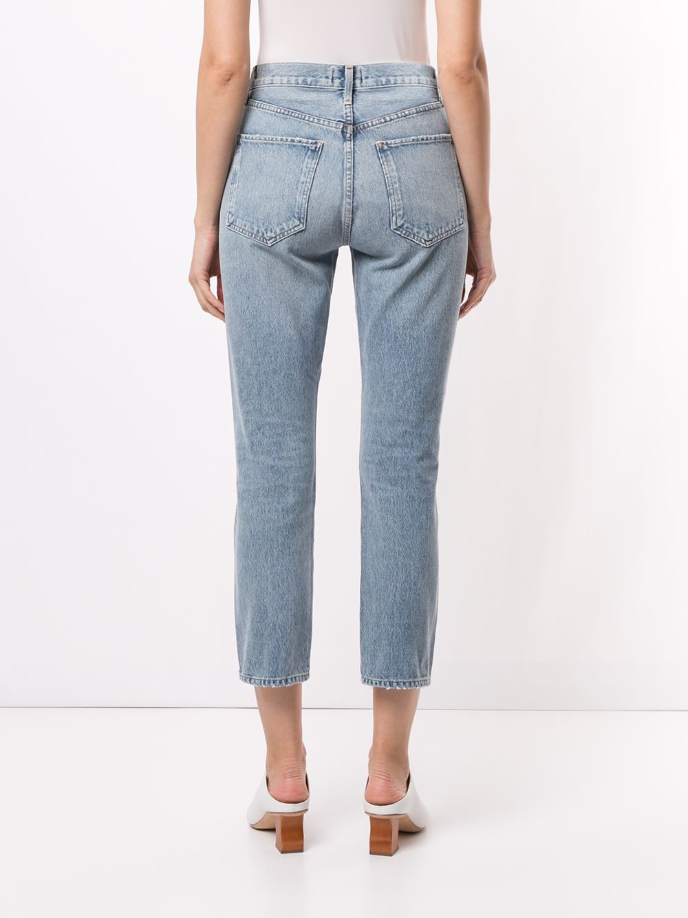 фото Agolde riley high-rise cropped jeans