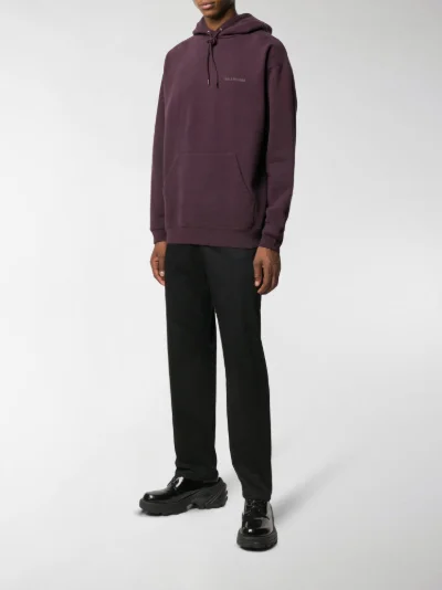 Balenciaga logo print hoodie purple | MODES