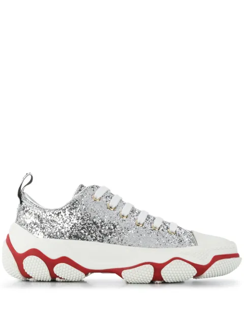 RED VALENTINO GLAM RUN GLITTER SNEAKERS