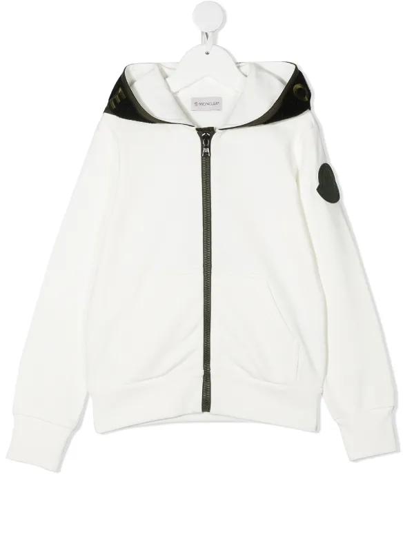 moncler white hoodie