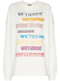 We11done logo-print crew-neck sweatshirt - White