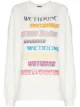 Image 1 of We11done logo-print crew-neck sweatshirt