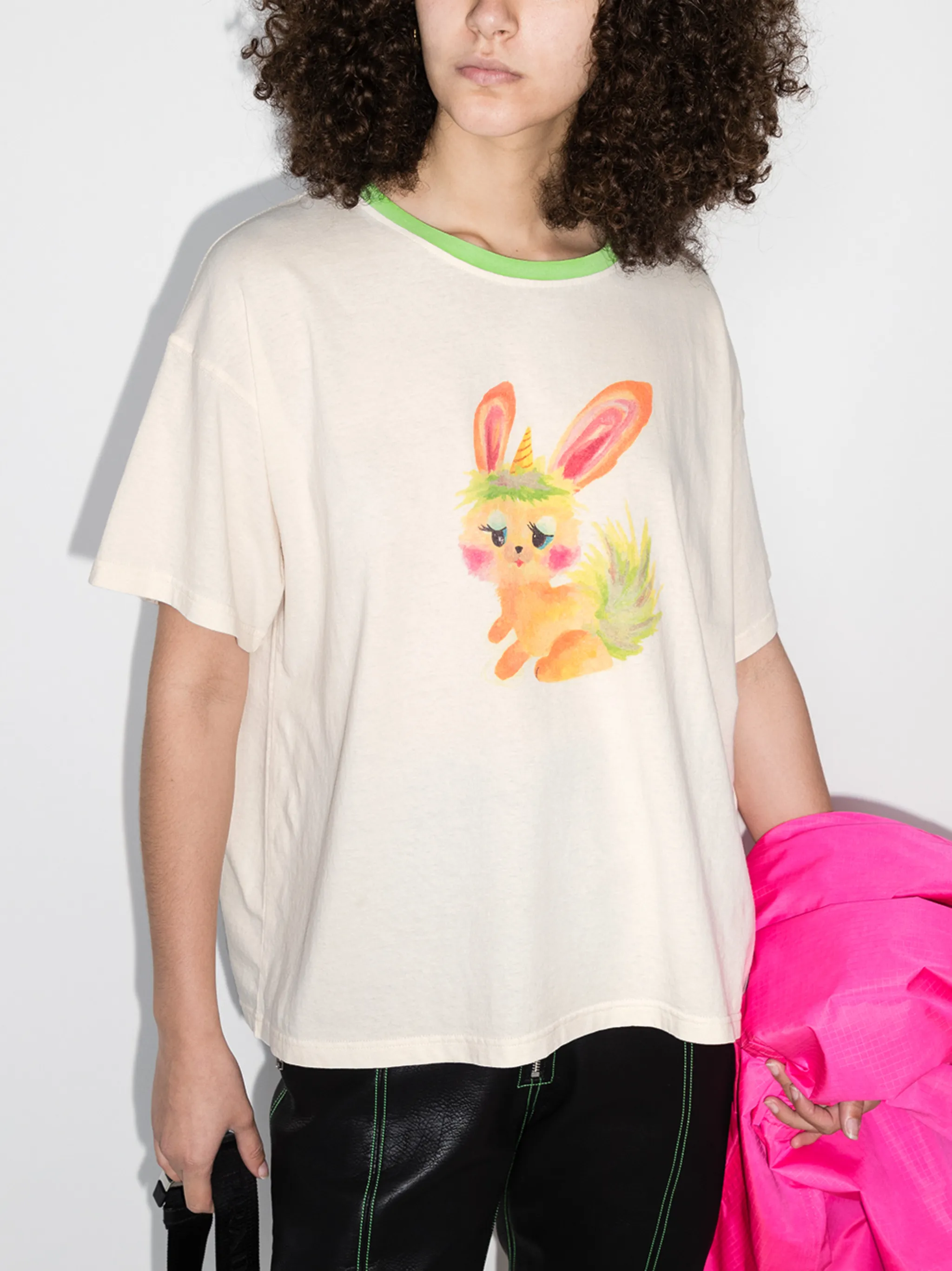We11done bunny-print crew-neck T-shirt