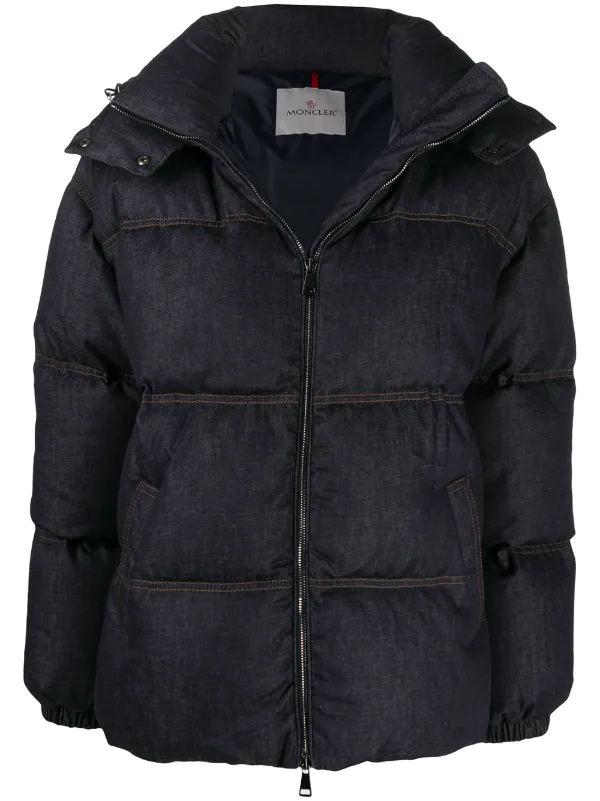 denim puffer coat
