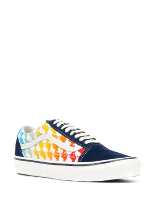 rainbow-print low-top sneakers展示图