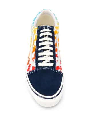 rainbow-print low-top sneakers展示图