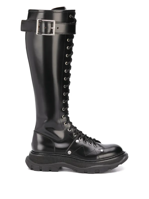 alexander mcqueen lace up boots