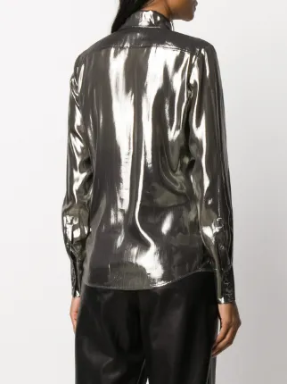 metallic sheer shirt展示图