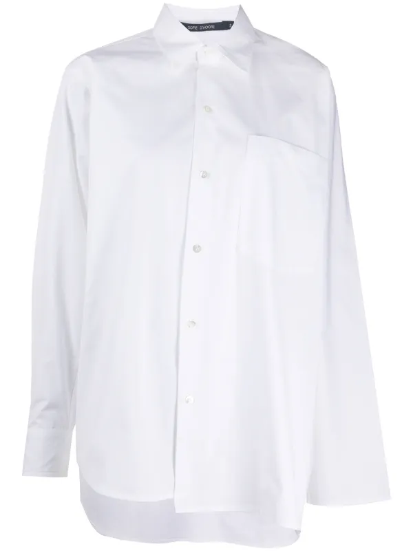Sofie D'hoore white asymmetric button 