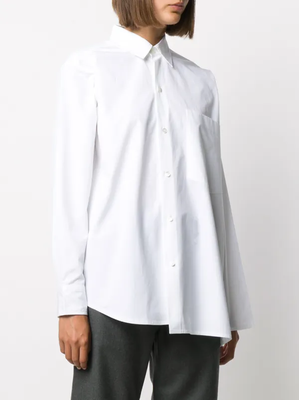 Sofie D'hoore white asymmetric button 