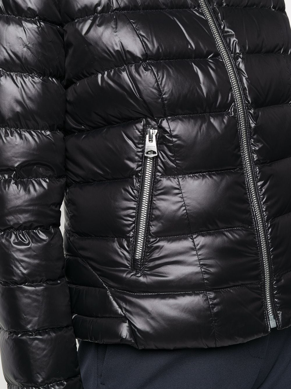 Shop Mackage Fitted Puffer Jacket In Black
