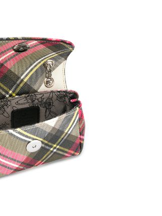 tartan-print mini satchel bag展示图