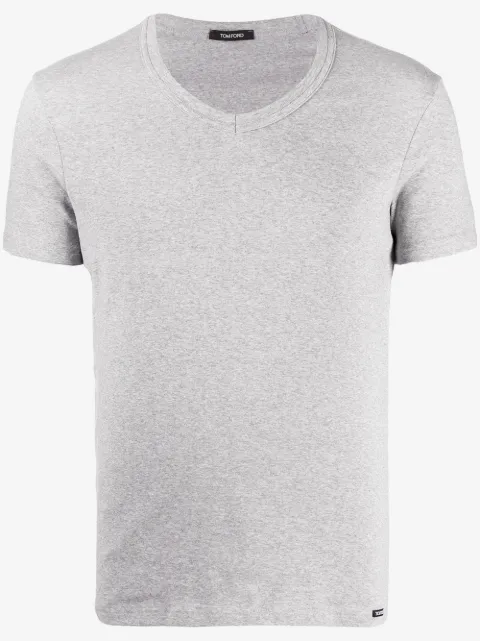 TOM FORD logo patch V-neck T-shirt