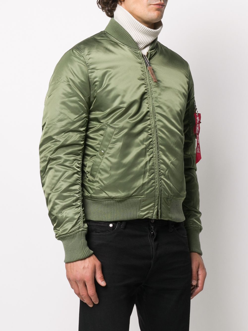 фото Alpha industries ma-1 rib-trimmed bomber jacket