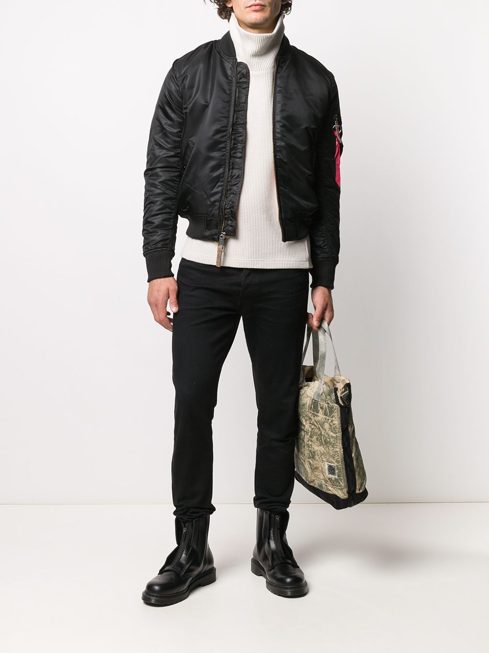 фото Alpha industries ma-1 rib-trimmed bomber jacket