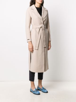 wool-cashmere blend wrap coat展示图