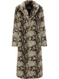 Unreal Fur faux fur snake-print coat - Neutrals