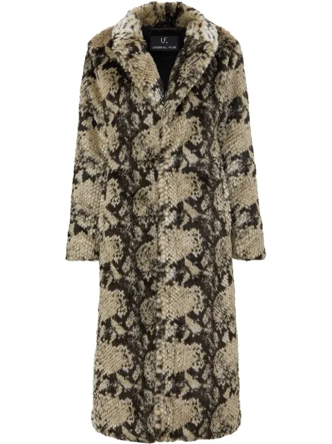 Unreal Fur faux fur snake-print coat