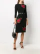 Image 2 of Dolce & Gabbana rose-embroidered sheath dress