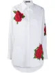 Image 1 of Dolce & Gabbana rose-embroidered cotton poplin shirt