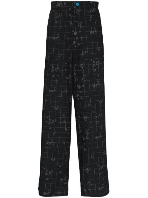 Undercover pantalones holgados a cuadros