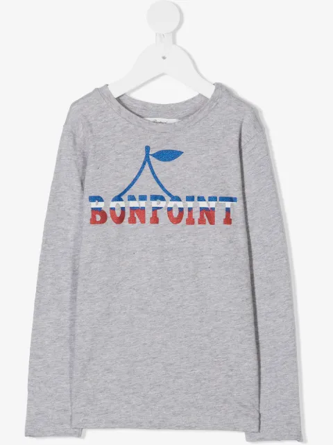 Bonpoint glitter logo print t-shirt