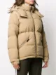 Moncler logo patch hooded puffer jacket