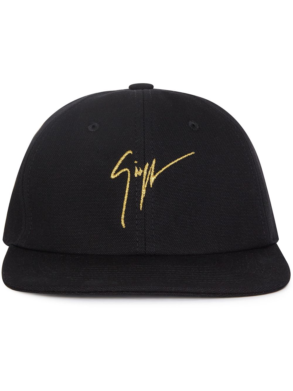 ＜Farfetch＞ Giuseppe Zanotti logo embroidered baseball cap - ブラック