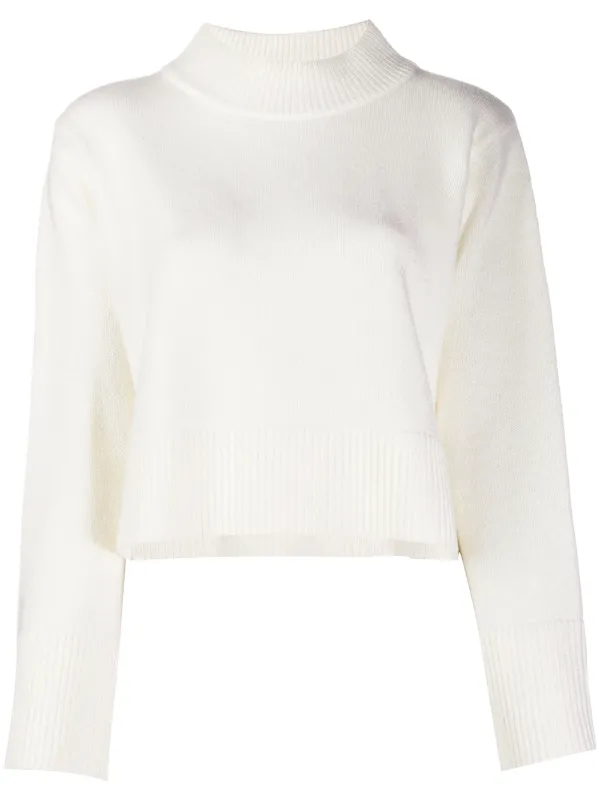 black high neck cropped jumper
