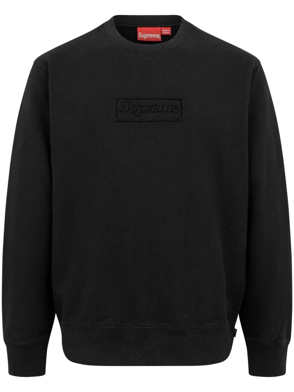 Supreme Cutout Logo Crewneck In Black