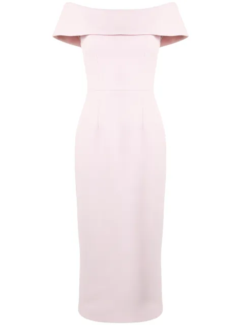 Rebecca Vallance off-shoulder fitted dress
