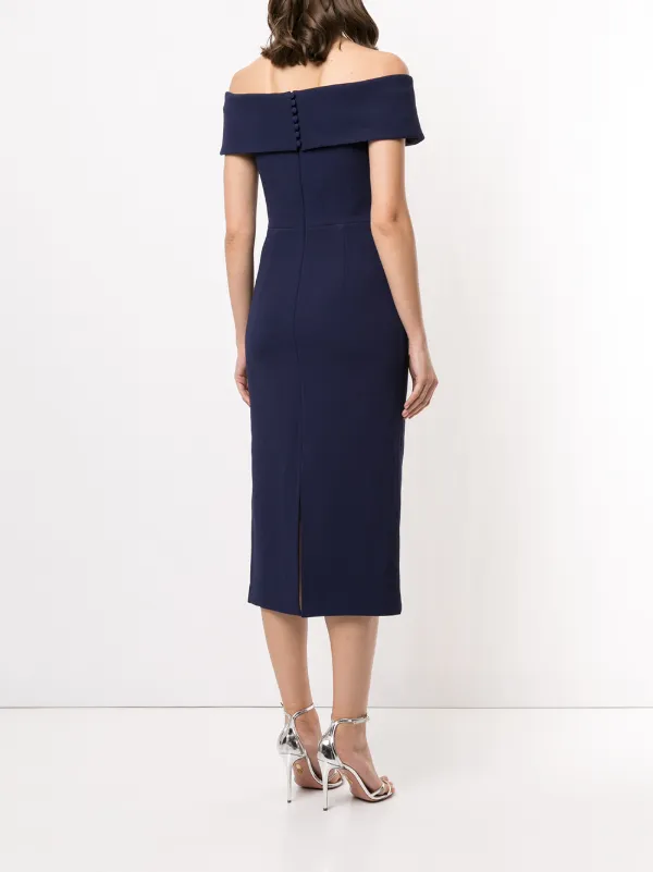 Rebecca Vallance Amore off shoulder Midi Dress Farfetch
