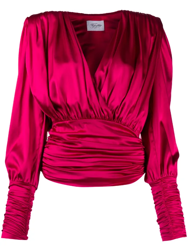ruched wrap top