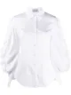 Image 1 of Balossa White Shirt ruched sleeves shirt