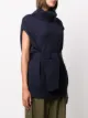 Société Anonyme belted knitted vest