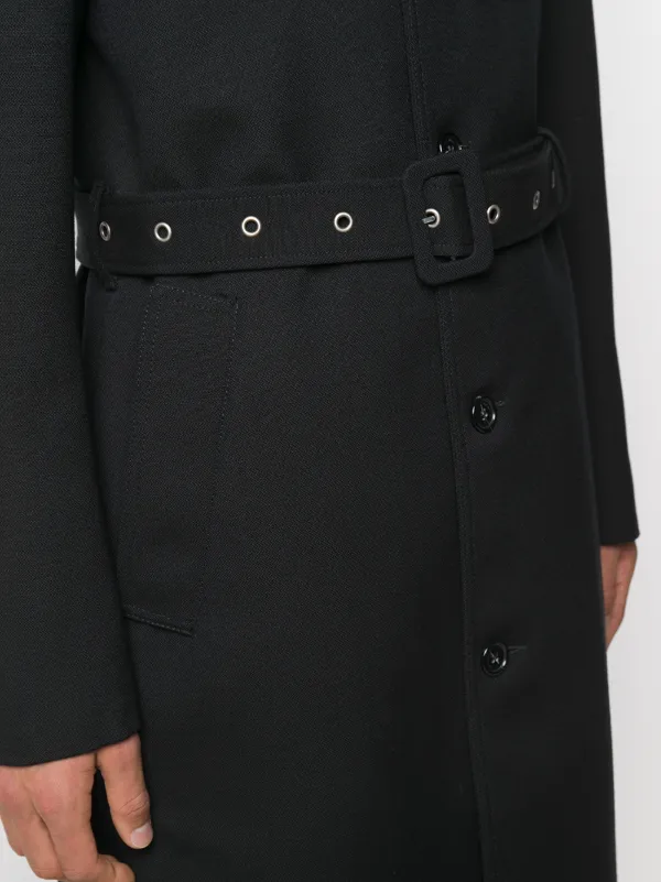Raf Simons Belted Mid-Length Coat - Blue