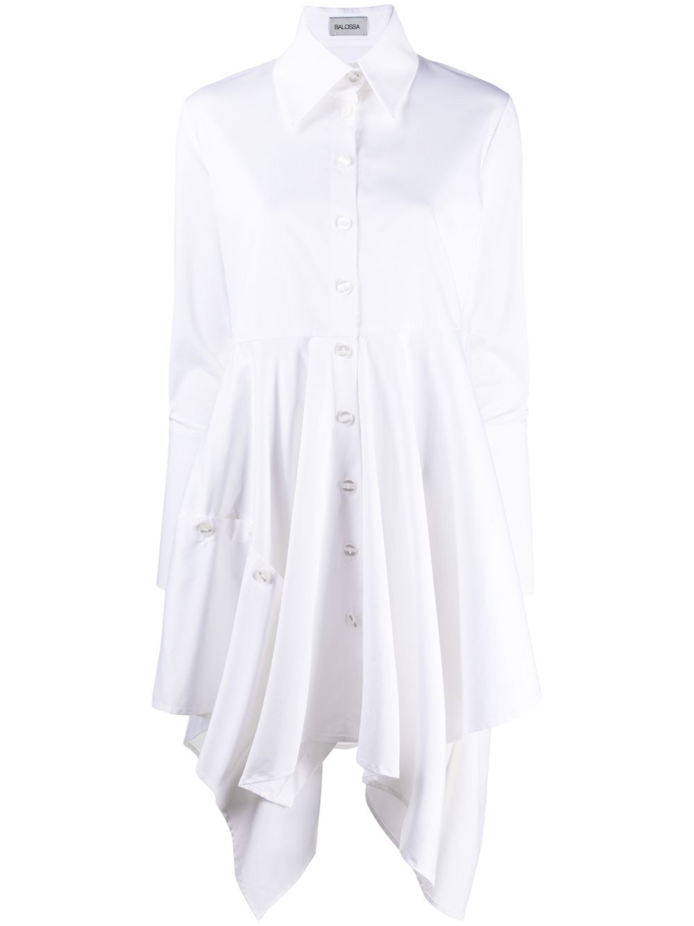 фото Balossa white shirt платье-рубашка с драпировкой