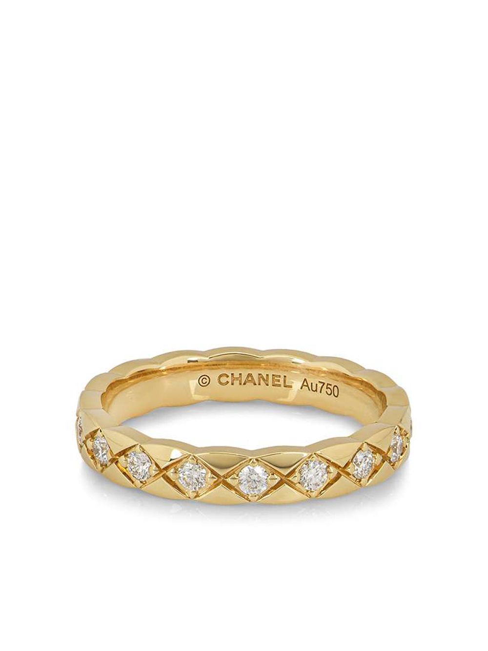 фото Chanel pre-owned 18kt yellow gold coco crush diamond ring