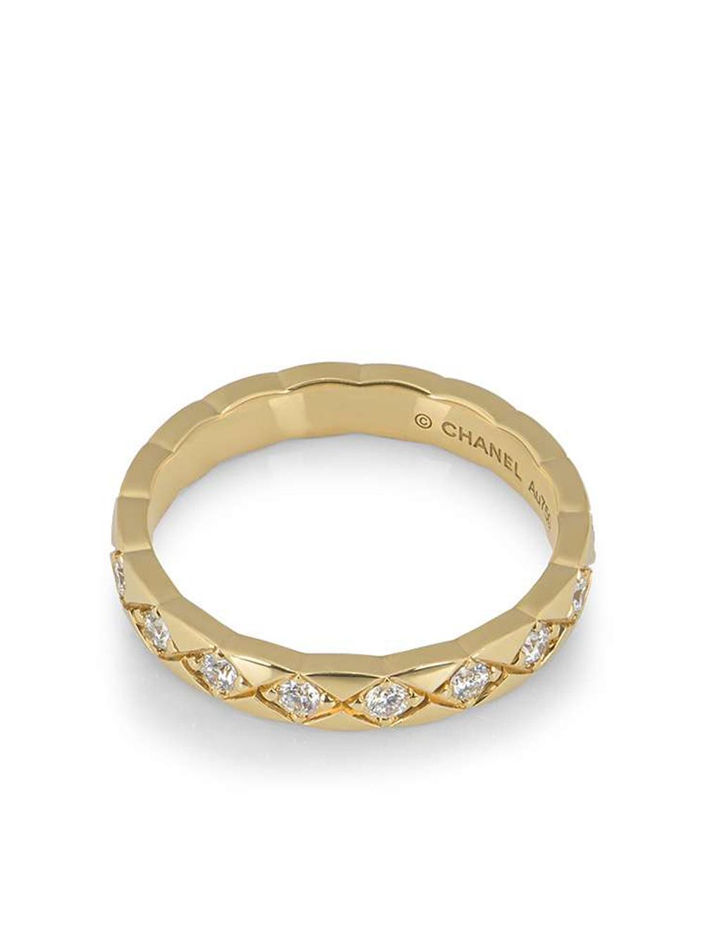 фото Chanel pre-owned 18kt yellow gold coco crush diamond ring