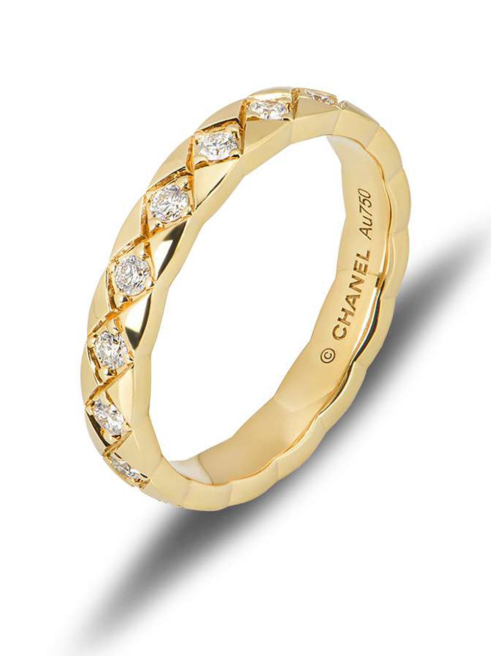 фото Chanel pre-owned 18kt yellow gold coco crush diamond ring