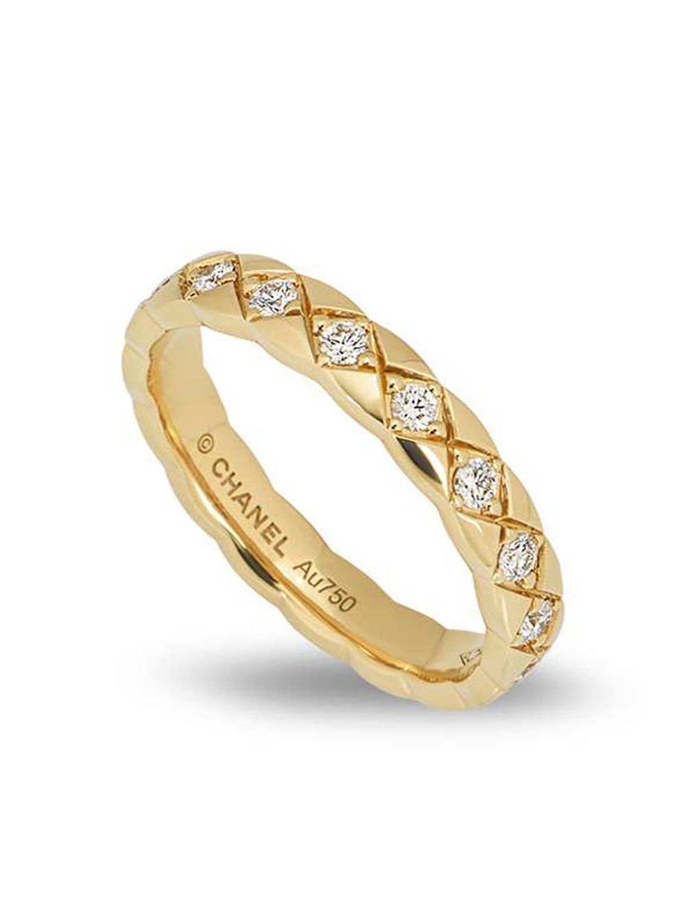 фото Chanel pre-owned 18kt yellow gold coco crush diamond ring