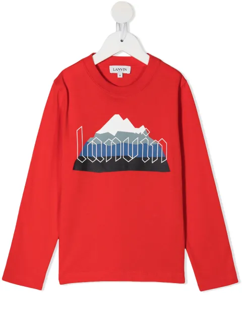 Lanvin Enfant mountain logo T-shirt