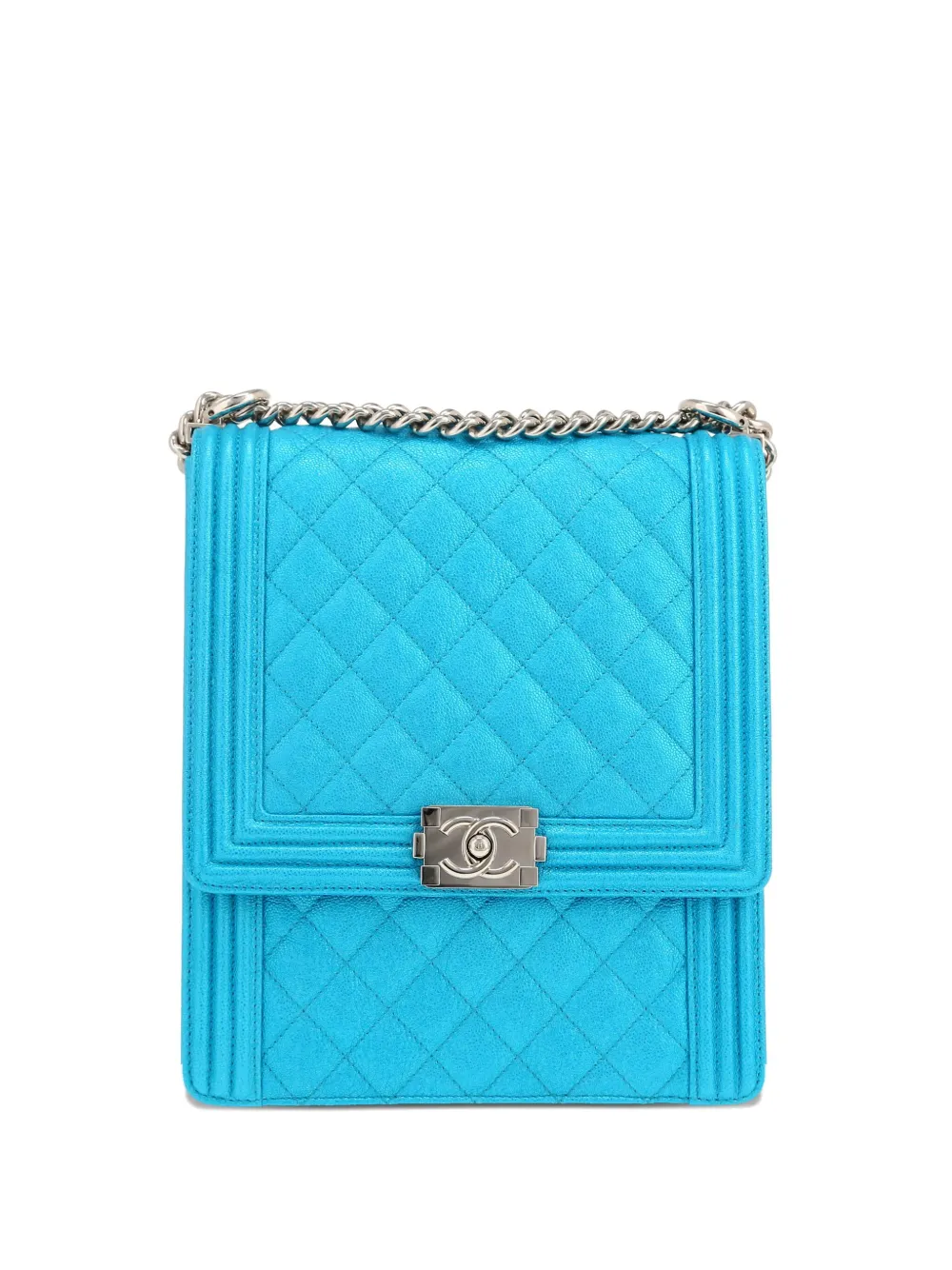 CHANEL Pre-Owned North South Boy shoulder bag - Blu