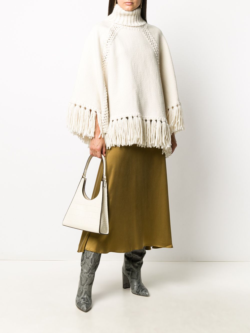 фото Zimmermann fringed knit poncho top