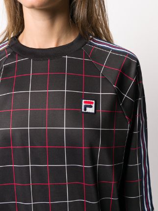 grid-print sweatshirt展示图