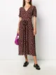 الصورة 2 من Alexa Chung فستان مطبوع برقبة V